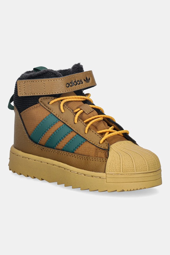 Detské zimné topánky adidas Originals SUPERSTAR WINTER TREK textilný hnedá JQ0341
