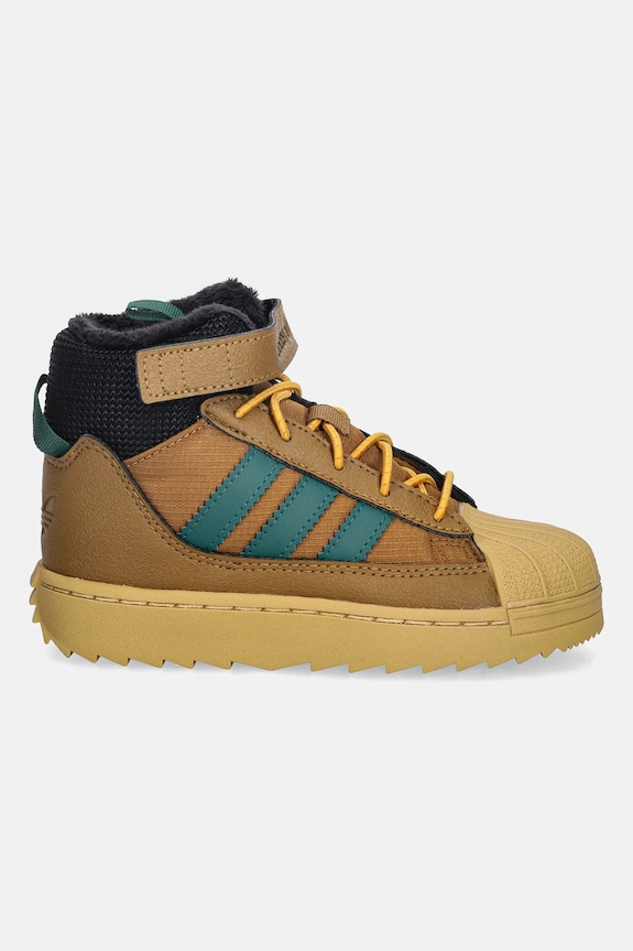 Detské zimné topánky adidas Originals SUPERSTAR WINTER TREK JQ0341 hnedá AW25