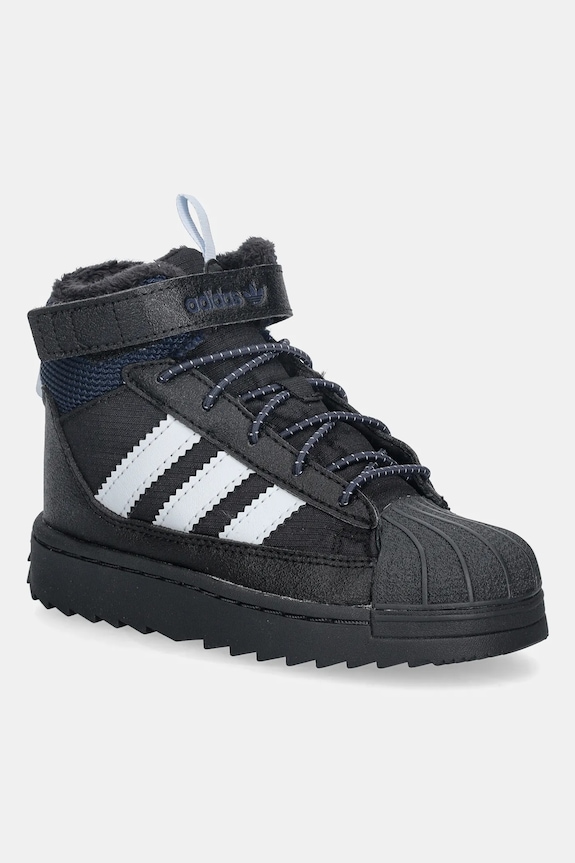 Dětské zimní boty adidas Originals SUPERSTAR WINTER TREK textilní černá JQ0342