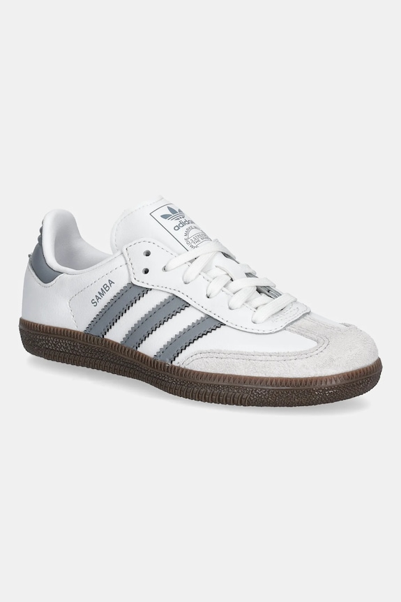 Detské tenisky adidas Originals SAMBA OG semišová koža biela JQ2841