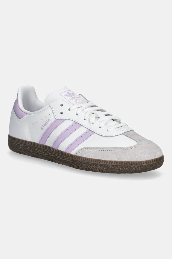 Detské tenisky adidas Originals SAMBA OG semišová koža biela JQ2842