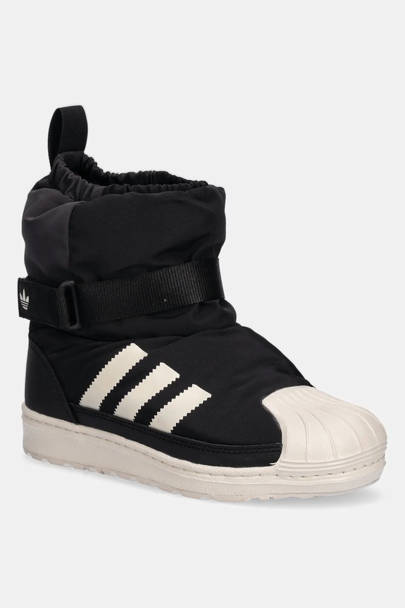 Detské snehule adidas Originals SUPERSTAR 360 WTR BOOT textilný čierna JQ7949