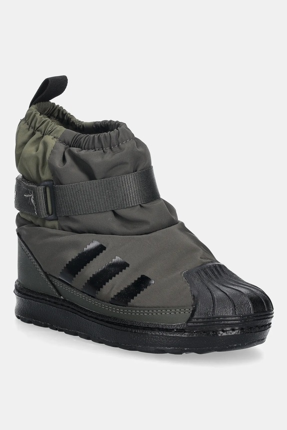 Detské snehule adidas Originals SUPERSTAR 360 WTR BOOT textilný zelená JQ7952