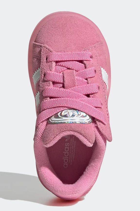 Detské semišové tenisky adidas Originals CAMPUS 00s LED LIGHTS JS1283 ružová