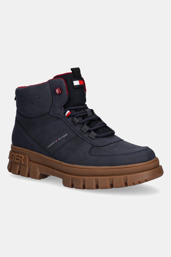 Tommy Hilfiger buty zimowe dziecięce imitacja skóry licowej granatowy T3X5.34129.35.41