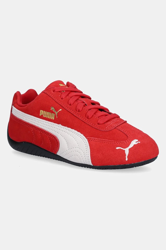 Semišové tenisky Puma Speedcat OG Jr šnurovacie červená 401698