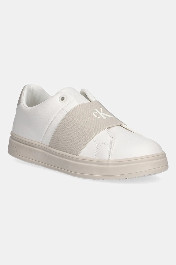 Παιδικά sneakers Calvin Klein Jeans απομίμηση λείου δέρματος λευκό V3A9.83095.30.34