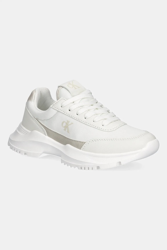 Παιδικά sneakers Calvin Klein Jeans απομίμηση λείου δέρματος μπεζ V3A9.83105