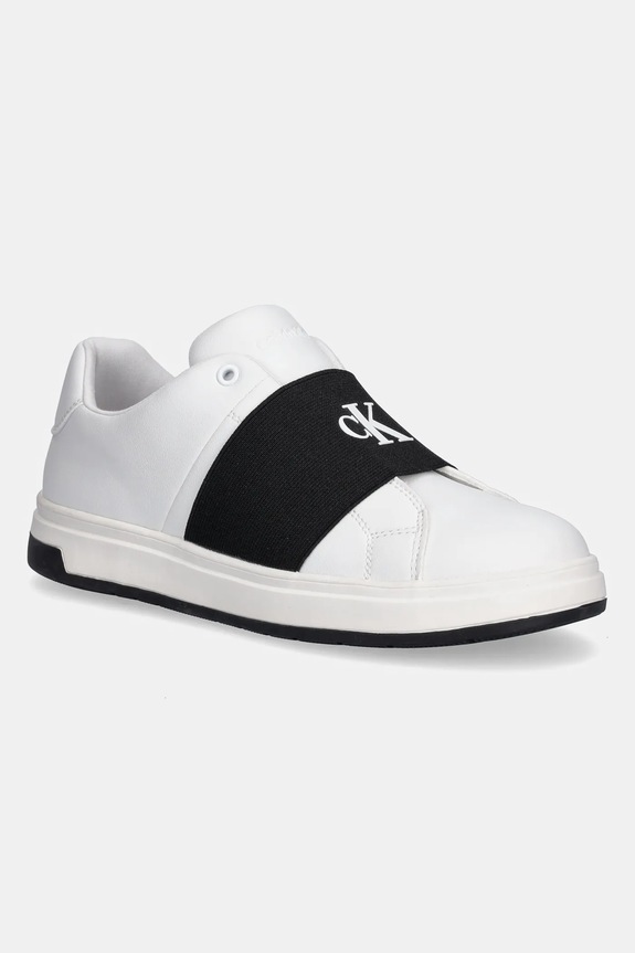 Calvin Klein Jeans sneakersy dziecięce imitacja skóry licowej biały V3X9.83162.35.40