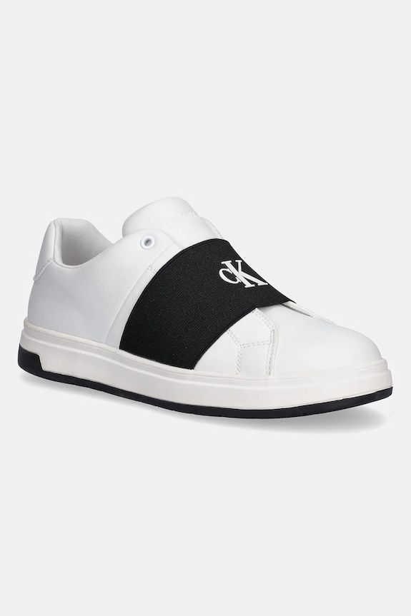 Calvin Klein Jeans sneakersy dziecięce imitacja skóry licowej biały V3X9.83162.35.40