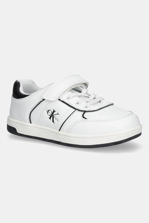 Calvin Klein Jeans sneakersy dziecięce imitacja skóry licowej biały V1X9.83148.30.34