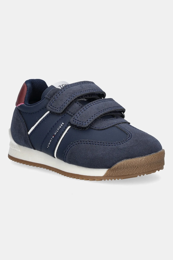 Dječje tenisice Tommy Hilfiger imitacija zrnate kože mornarsko plava T1X9.34105.20.29