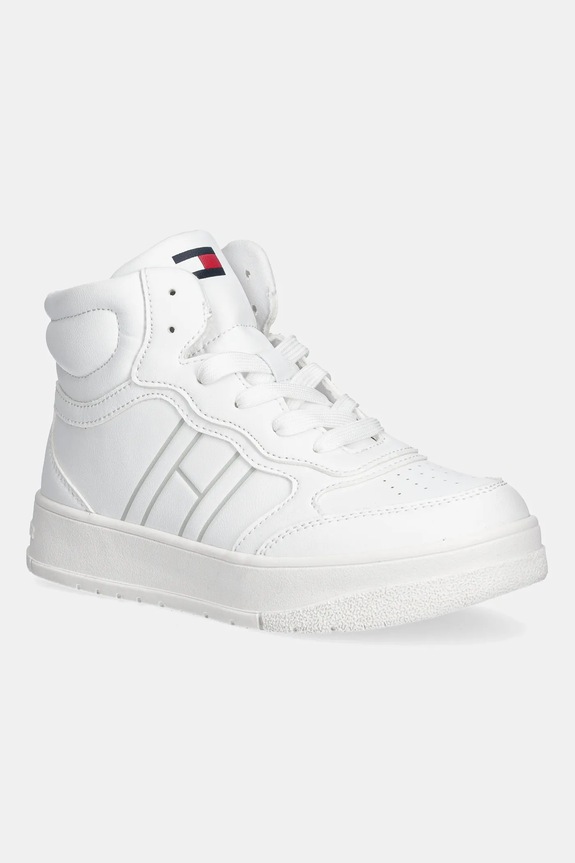 Tommy Hilfiger scarpe da ginnastica per bambini finta pelle fiore bianco T3X9.34094.30.34