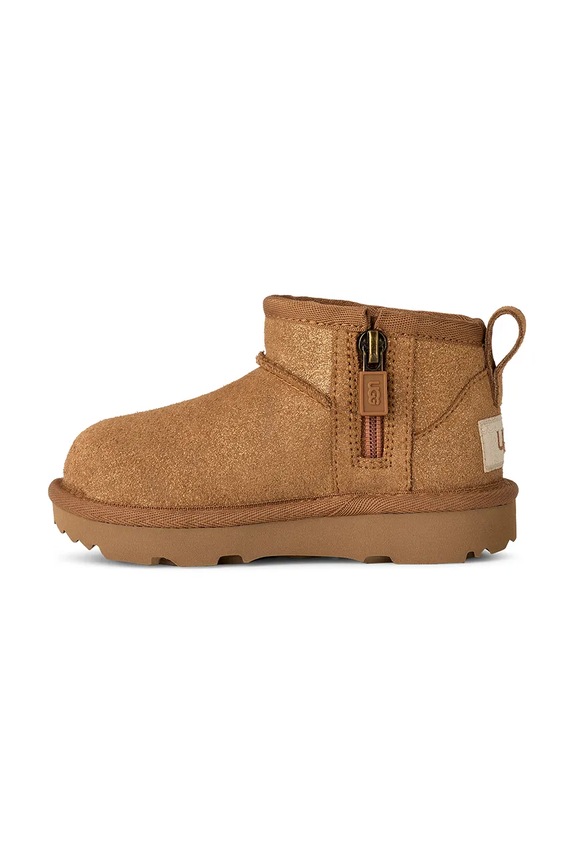Detské zimné semišové topánky UGG CLASSIC ULTRA MINI DAZZLE hnedá 1171291T