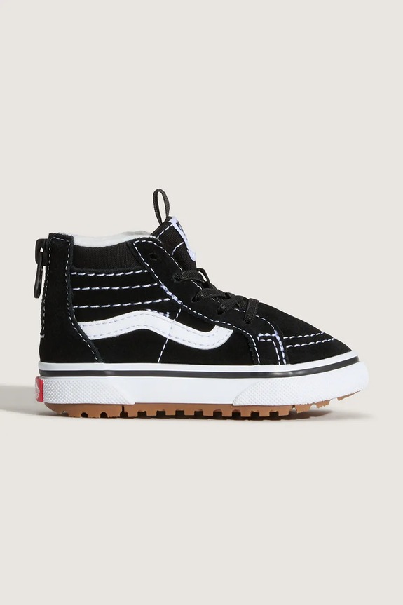 Vans MTE παιδικά πάνινα παπούτσια SK8-Hi Zip δέρμα σαμουά μαύρο VN000D0MBZW1