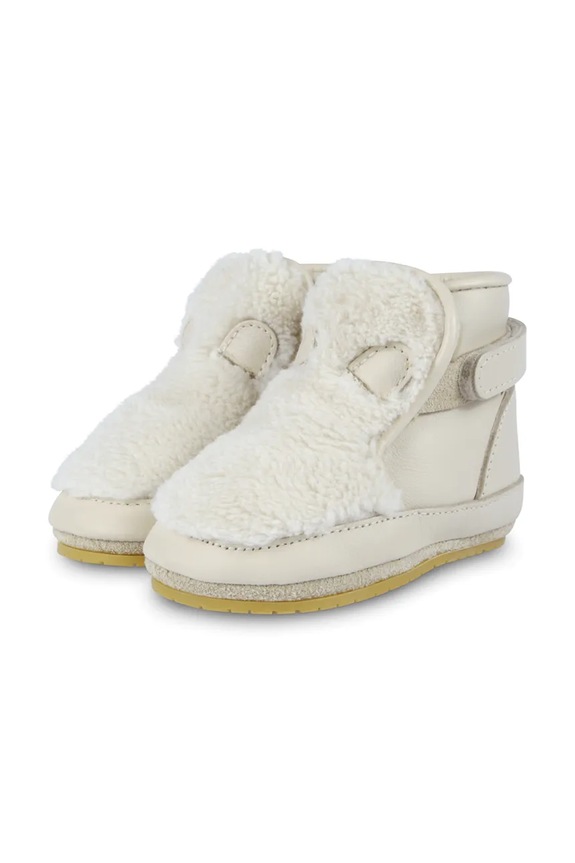 Fiú Donsje csecsemő bőrcipő Richy Booties Polar Bear 1033801 bézs