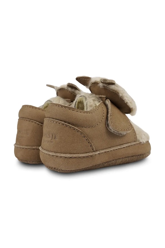 Zimné kožené topánky pre bábätká Donsje Matijn Sneakers Alpaca 1042101 hnedá