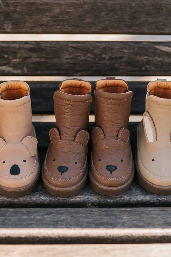 Kožené topánky pre bábätká Donsje Thudo Classic Boots Bear 1504701