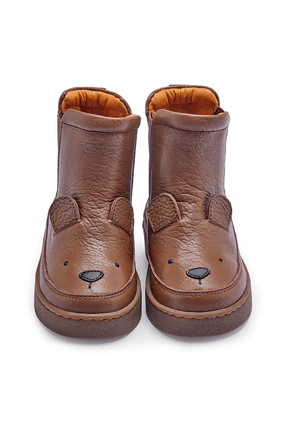 Chlapec Kožené topánky pre bábätká Donsje Thudo Classic Boots Bear 1504701 hnedá