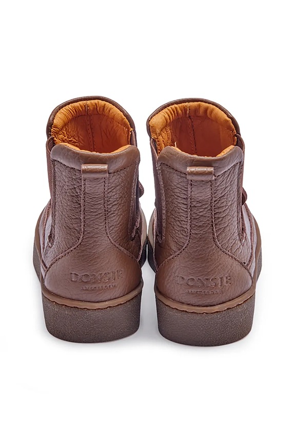 Kožené topánky pre bábätká Donsje Thudo Classic Boots Bear hnedá 1504701