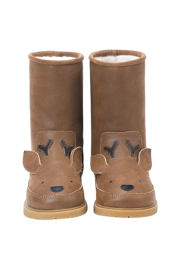 Детские кожаные зимние ботинки Donsje Wadudu Special Boots Stag коричневый 2022010.29.33