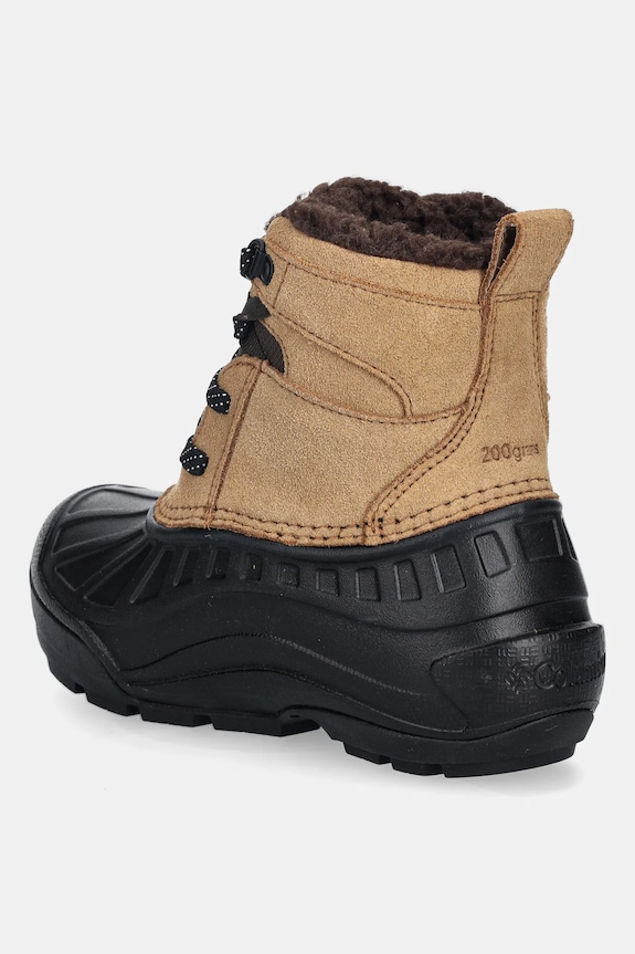 Chłopiec Columbia śniegowce zamszowe dziecięce CHILDREN S POWDERBUG ALPINE 2128882 brązowy