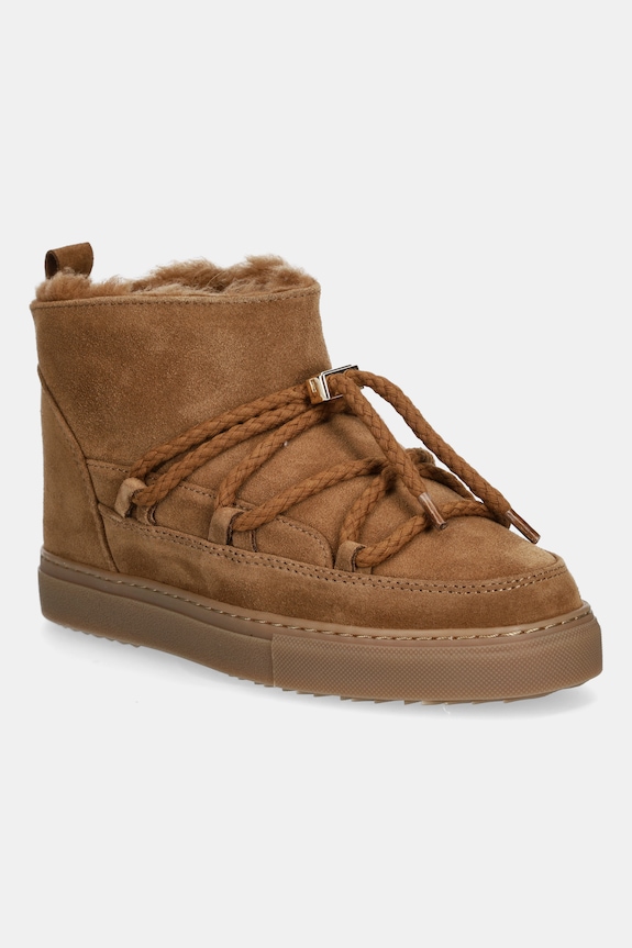 Μπότες χιονιού σουέτ για παιδιά Inuikii CLASSIC LOW χωρίς φερμουάρ καφέ 3001.001.0021
