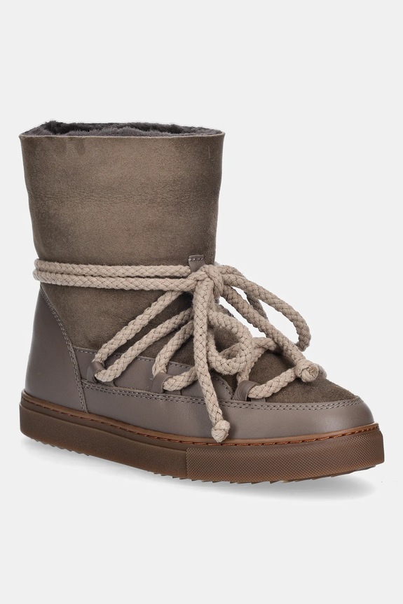 Inuikii stivali da neve in pelle bambini CLASSIC HIGH pelle fiore marrone 3001.002.0032
