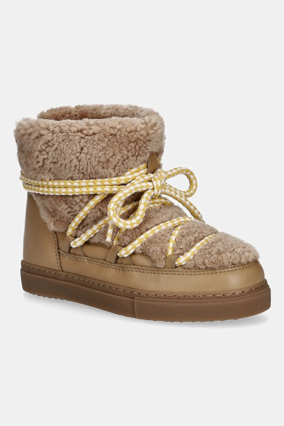 Παιδικές μπότες χιονιού Inuikii CURLY χωρίς φερμουάρ μπεζ 3001.003.0032