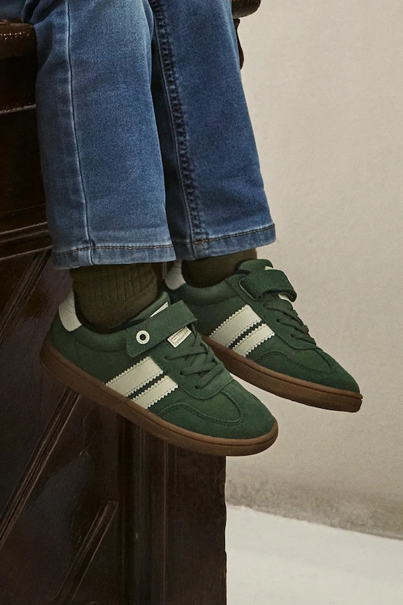 Mayoral sneakersy dziecięce imitacja skóry licowej zielony 44611.76B.Mini.9BYA