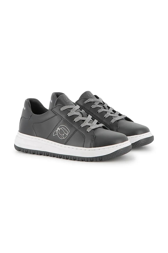 Βρεφικά Δερμάτινα sneakers Karl Lagerfeld μικρό μαύρο Z30988.30.35