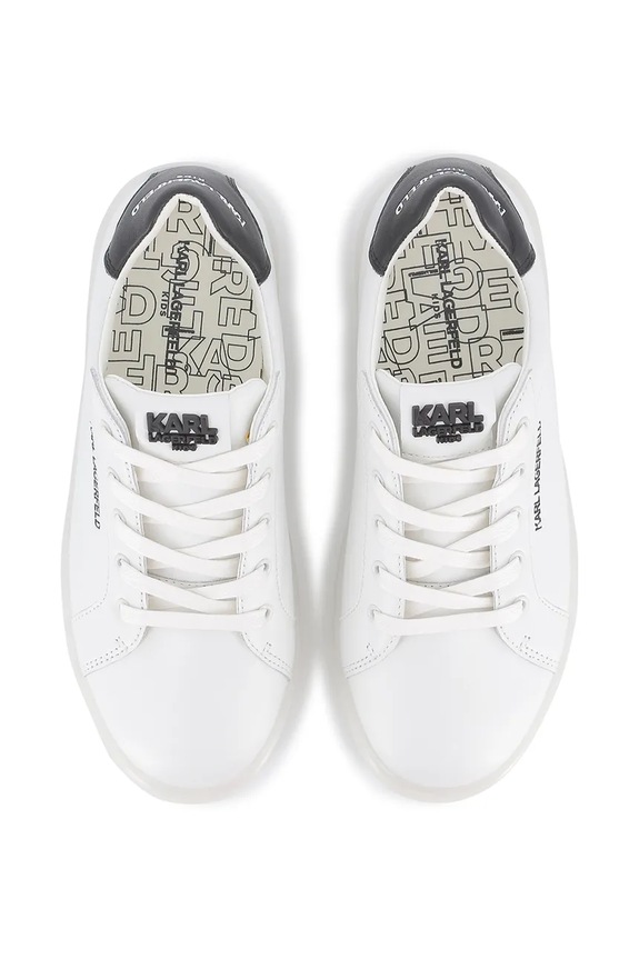Παιδικά δερμάτινα sneakers Karl Lagerfeld λευκό Z30990.36.39