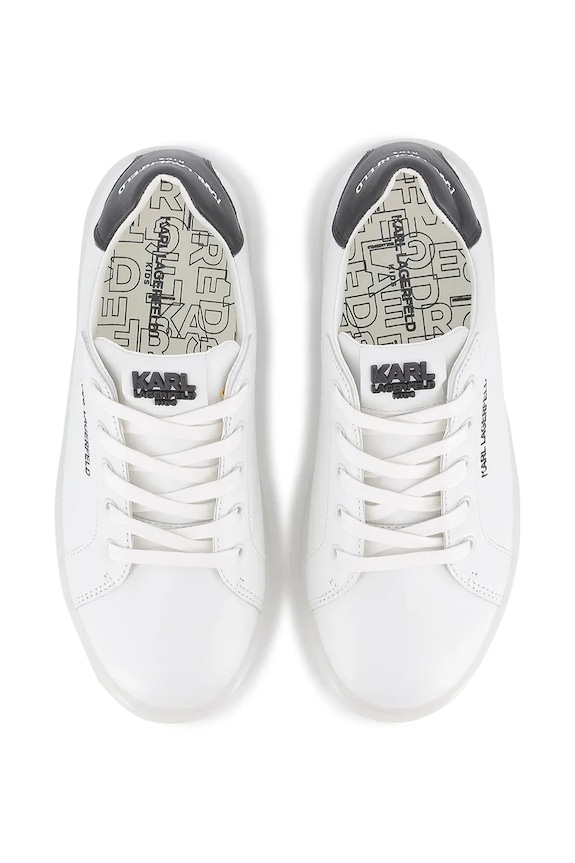 Παιδικά δερμάτινα sneakers Karl Lagerfeld λευκό Z30990.36.39