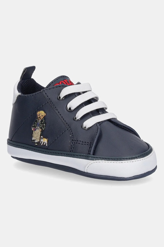 Polo Ralph Lauren baba cipő QUILTON BEAR GORE HI LAYETTE szintetikus bőr sötétkék RL03477410