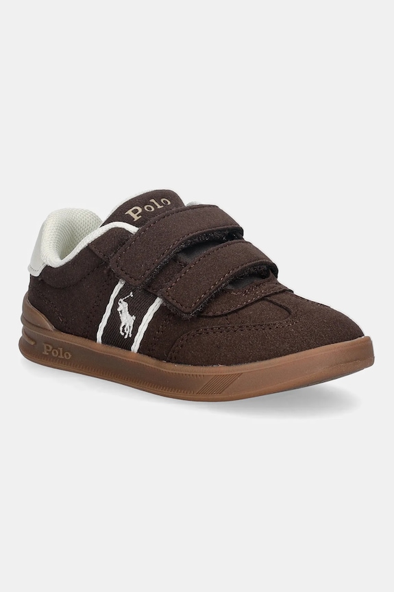 Polo Ralph Lauren gyerek sportcipő HERITAGE COURT III T-TOE EZ szintetikus barna RL03358201