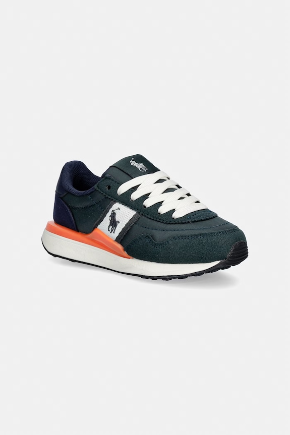 Polo Ralph Lauren TRAIN 89 SPORT sneakers pentru copii imitatie de piele intoarsa verde RL02952306