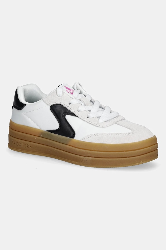 Dětské tenisky Skechers ZINGER LIFT-HOMECOMING STAR semišová kůže bílá 310682L