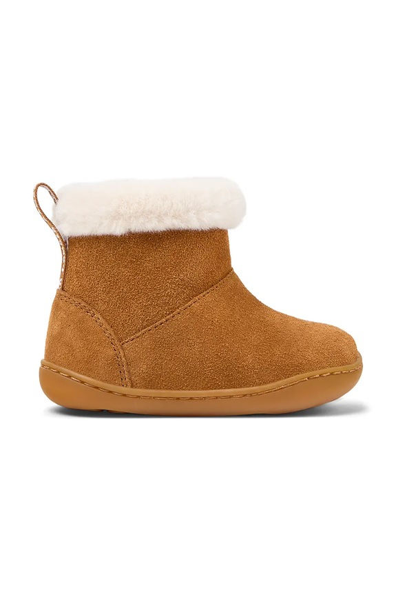 Χειμερινά υποδήματα Camper Peu Cami FW δέρμα nubuck καφέ K900388