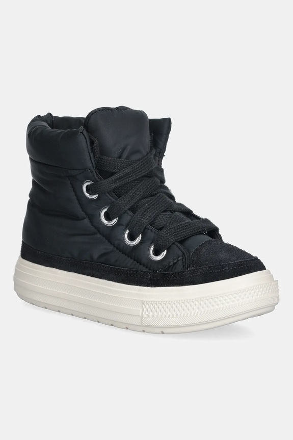 Παιδικές χειμερινές μπότες Converse CHUCK TAYLOR ALL STAR ELEMENTS BOOT με κορδόνια μαύρο A14171C