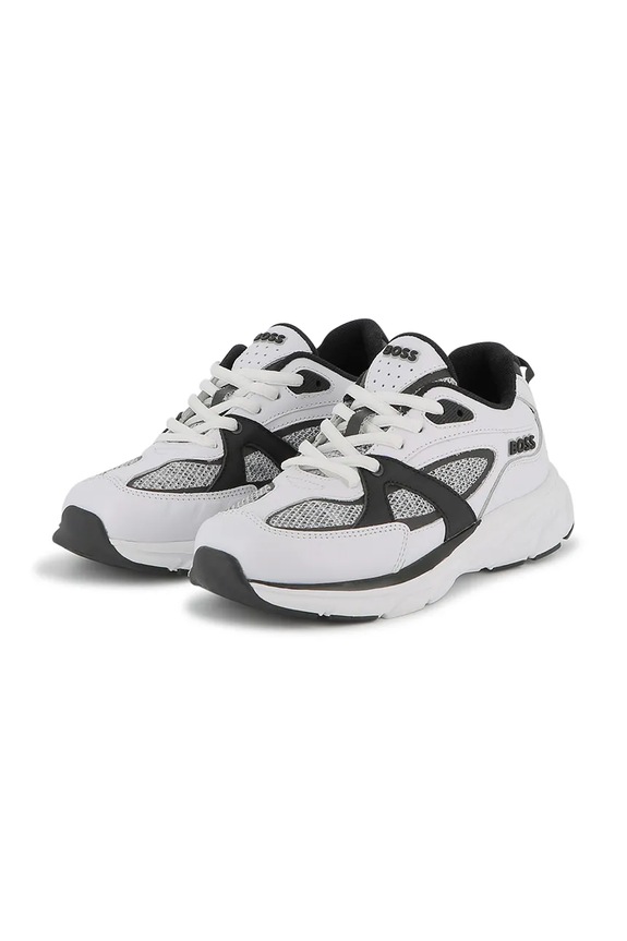 BOSS sneakersy dziecięce tekstylny biały J52570.36.41