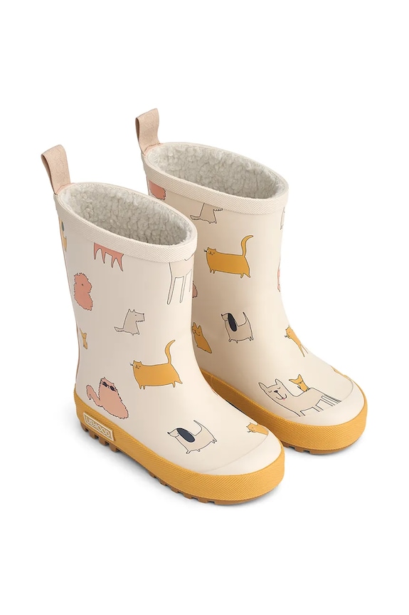 Liewood kalosze dziecięce Mason Thermo Rainboot beżowy LW13043.9BYA
