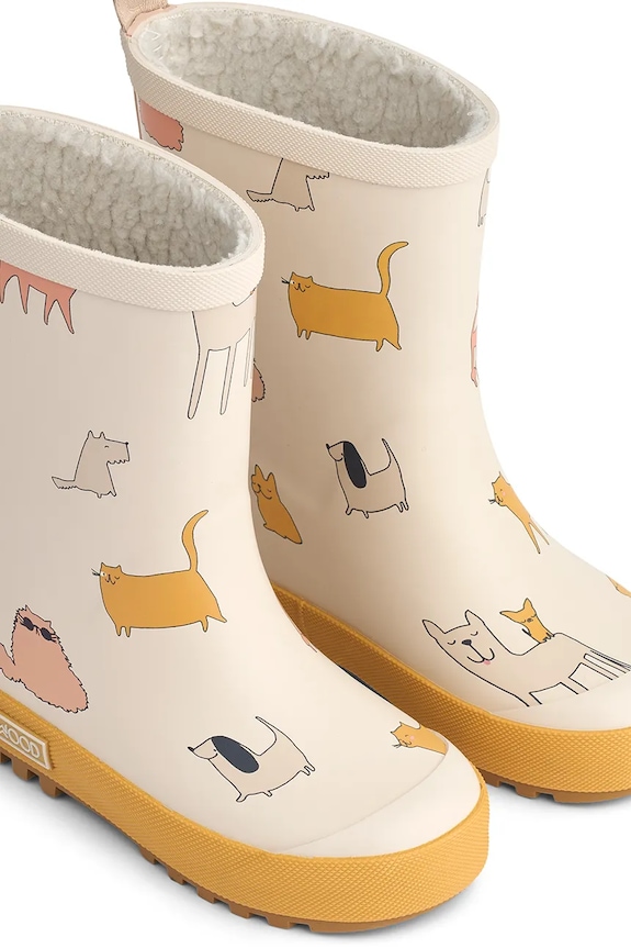 Liewood kalosze dziecięce Mason Thermo Rainboot LW13043.9BYA beżowy AW25
