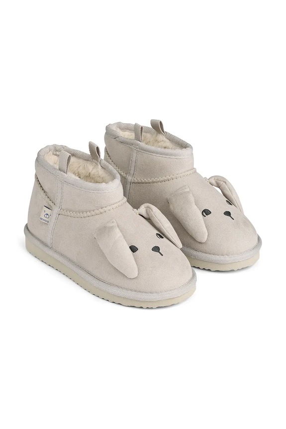 Zimní boty Liewood Alban Rabbit Shoes zateplené šedá LW20348.9BYA