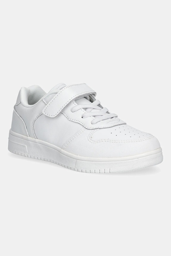 Παιδικά δερμάτινα sneakers Garvalin απομίμηση λείου δέρματος λευκό 241710