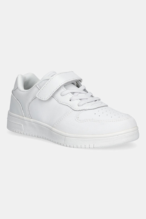 Παιδικά δερμάτινα sneakers Garvalin απομίμηση λείου δέρματος λευκό 241710