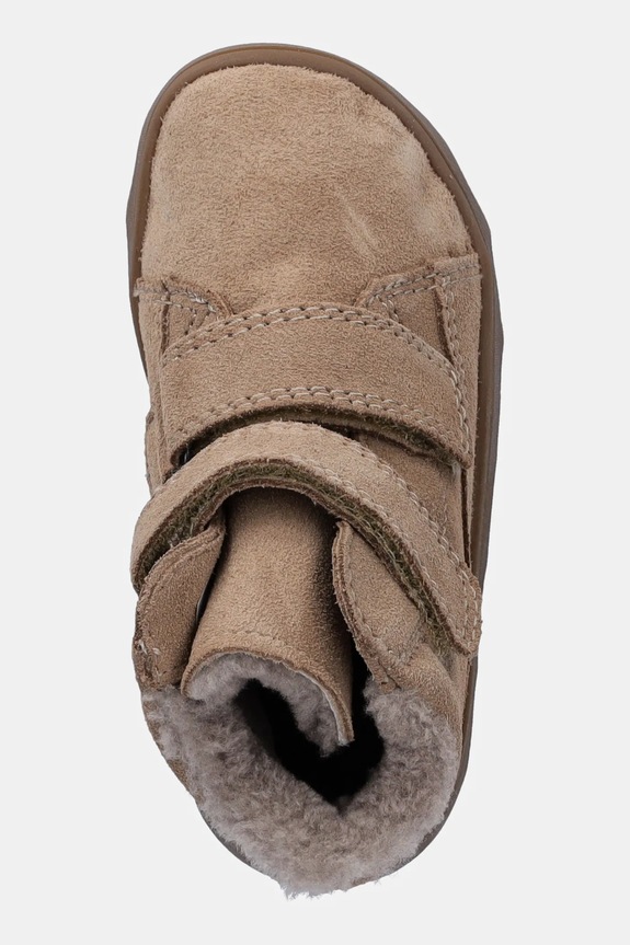 Froddo buty zimowe zamszowe dziecięce ZERU TEX FURRY BAREFOOT beżowy G2110151.21.24