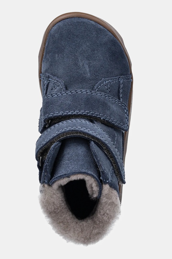 Froddo buty zimowe zamszowe dziecięce ZERU TEX FURRY BAREFOOT niebieski G2110151.25.30