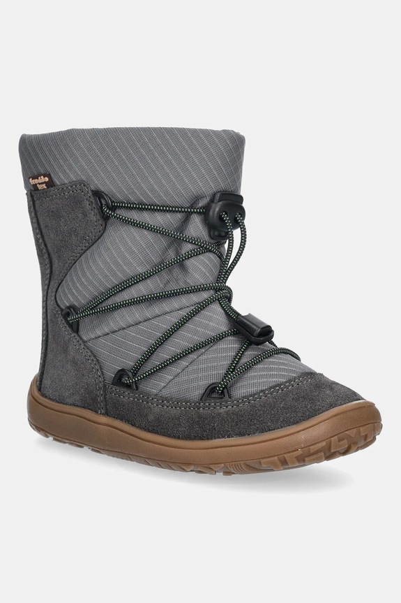 Froddo buty zimowe dziecięce BAREFOOT TEX TRACK WOOL tekstylny szary G3160251.25.30