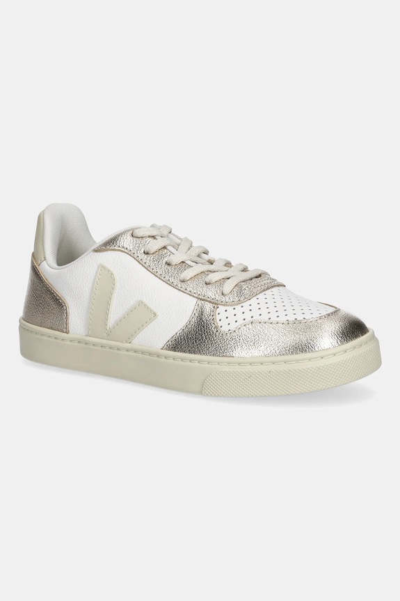 Otroške usnjene superge Veja Small V-10 Laces Zrnato usnje zlata CX0521003C.28.35