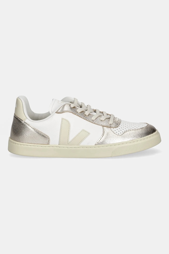Veja scarpe da ginnastica per bambini in pelle Small V-10 Laces CX0521003C.36.39 oro AW25